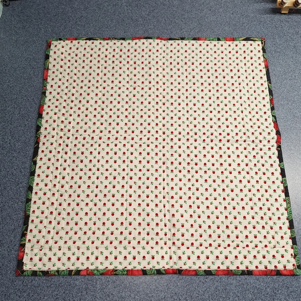 Handmade Apple Quilt, 24.25 x 24 inches